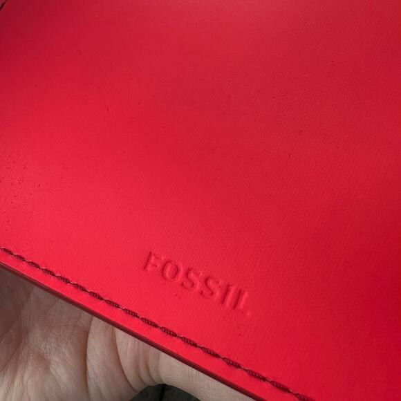 Fossil Neon Vibrant Pink Wristlet Zippered Pouch - Picture 3 of 12